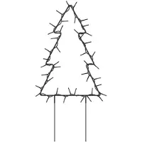 vidaXL Décoration lumineuse arbre de Noël piquets 3 pcs 50 LED 30 cm