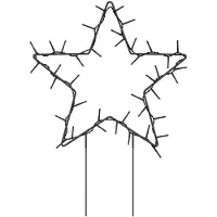 vidaXL Décoration lumineuse étoile de Noël piquets 3 pcs 50 LED 29 cm