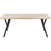 Beliani Table À Manger Bois Clair 180 X 90 Cm Alton