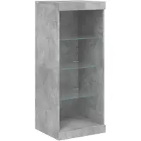 vidaXL Sideboard avec lampes LED gris béton 41x37x100 cm