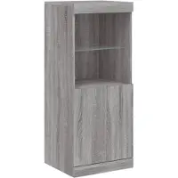 vidaXL Sideboard avec lampes LED Gris Sonoma 41x37x100 cm