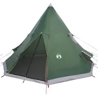 vidaXL Tipi tente de camping 4 personnes vert imperméable