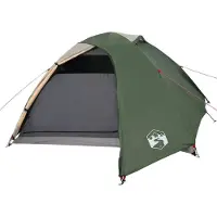 vidaXL Tente de camping dôme 4 personnes Vert Étanche