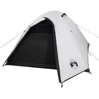 vidaXL Tente de camping dôme 3 personnes Blanc Foncé Etanche