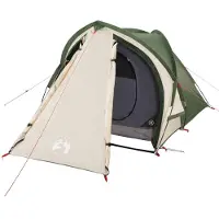 vidaXL Tente de camping dôme 2 personnes Vert Étanche