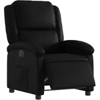 Super Merchant Fauteuil relax électrique noir similicuir