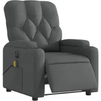 vidaXL Fauteuil de massage électrique Tissu gris foncé