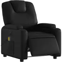 vidaXL Fauteuil de massage électrique noir similicuir