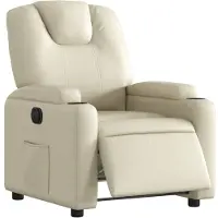 vidaXL Fauteuil relax électrique Crème similicuir
