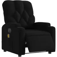 vidaXL Fauteuil de massage électrique noir tissu