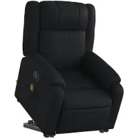 vidaXL Fauteuil de massage avec releveur Noir similicuir
