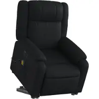 vidaXL Fauteuil de massage avec releveur électrique noir similicuir