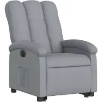 vidaXL Fauteuil relax avec releveur électrique Gris clair Tissu
