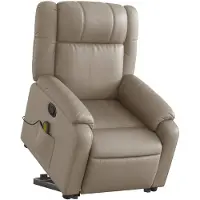vidaXL Fauteuil de massage avec releveur Cappuccino-Brun Similicuir