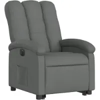 vidaXL Fauteuil relax avec releveur électrique Tissu gris foncé