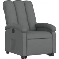 vidaXL Fauteuil relax releveur gris foncé Tissu