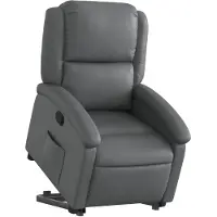 vidaXL Fauteuil relax avec releveur Gris Similicuir