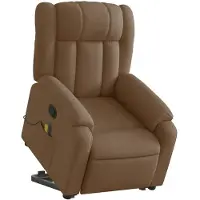 vidaXL Fauteuil de massage inclinable Marron Tissu