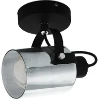 Eglo 99052 BERREGAS E27 Applique murale Ø110mm noir chrome