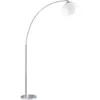 TRIO Lampe à arc BRASILIA 1 flamme métal argenté hauteur 180cm
