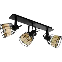 Eglo Lampe de plafond Anwick 1 Rotin