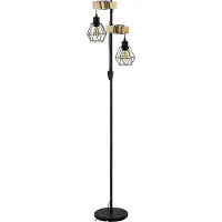 Eglo Lampadaire 43137 Townshend E27 2x60W noir/brun