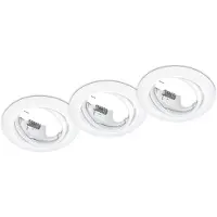 TRIO Lampes encastrées, jeu de 3 lampes Jura Ø 8,3 cm blanc mat