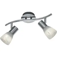 TRIO Spot de plafond LED Levisto 2 lumières nickel mat