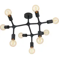 Eglo BOCADELLA 1, 9 ampoules, E27, IP20, Noir