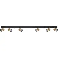 Nowodvorski Lighting Spot de plafond noir avec or Eye 6 lumières