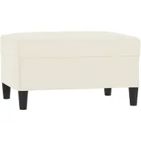 vidaXL Tabouret de pied Crème 70x55x41 cm Velours