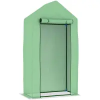vidaXL Serre avec cadre en acier 0,5 m² 1x0,5x1,9 m