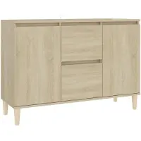 vidaXL Sideboard chêne Sonoma 103,5x35x70 cm Matériau dérivé du bois
