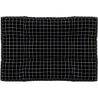 vidaXL Coussin de palette motif à carreaux noir 120x80x12 cm tissu