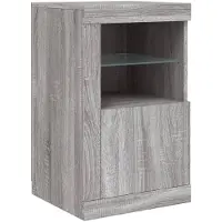 vidaXL Armoire latérale et lumières LED sonoma gris bois d'ingénierie