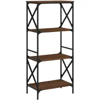 vidaXL Bibliothèque 4 niveaux chêne brun 59x35x132cm bois d'ingénierie
