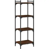 vidaXL Bibliothèque 4 niveaux chêne marron 40x30x120cm bois ingénierie