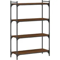 vidaXL Bibliothèque 4 niveaux chêne marron 80x30x120cm bois ingénierie