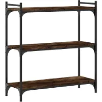 vidaXL Bibliothèque 3 niveaux chêne fumé 80x30x86 cm bois d'ingénierie