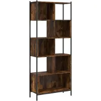 vidaXL Bibliothèque chêne fumé 72x28x172 cm bois d'ingénierie