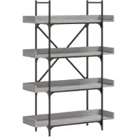 vidaXL Bibliothèque à 4 niveaux sonoma gris 100x33x145,5 cm