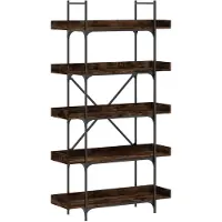 vidaXL Bibliothèque 5 niveaux chêne fumé 100x33x180,5 cm