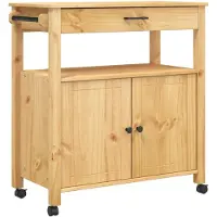 vidaXL Chariot de cuisine MONZA 84x40x90 cm pin massif