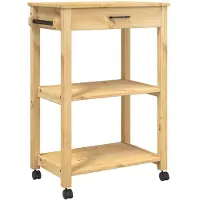 vidaXL Chariot de cuisine MONZA 60x40x90 cm pin massif