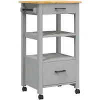 vidaXL Chariot de cuisine MONZA 48x40x90 cm pin massif