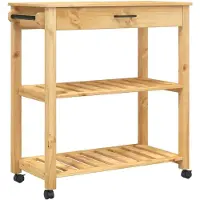 DKD Home Decor Chariot de cuisine MONZA 84x40x90 cm pin massif