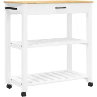 vidaXL Chariot de cuisine MONZA 84x40x90 cm pin massif