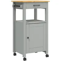 vidaXL Chariot de cuisine MONZA 48x40x90 cm pin massif