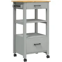 vidaXL Chariot de cuisine MONZA 48x40x90 cm pin massif