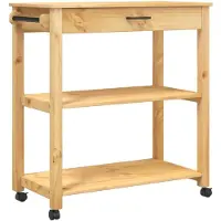vidaXL Chariot de cuisine MONZA 84x40x90 cm pin massif
